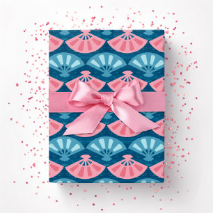 Fanfare in Pink und Aqua Geschenkpapier