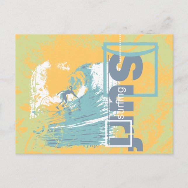 Fang a Wave Surfing T Shirts und Geschenke Postkarte (Vorderseite)