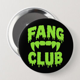 Fang Club Lustiger Vampir Halloween Button