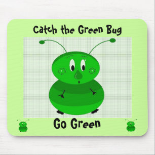 Fang den grünen Käfer - Geh Grün Mousepad