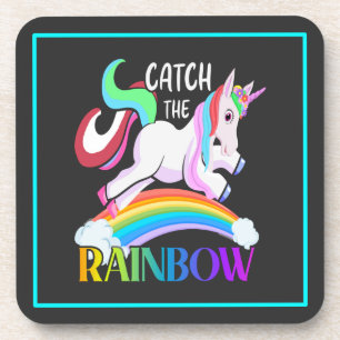 Fang den Regenbogen - Einhorndesigns-15989 Getränkeuntersetzer