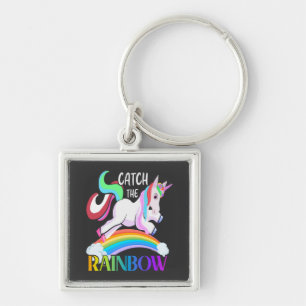 Fang den Regenbogen - Einhorndesigns-15989 Schlüsselanhänger