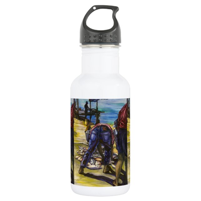Fang des Morgens, Hafeninsel Trinkflasche (Vorderseite)
