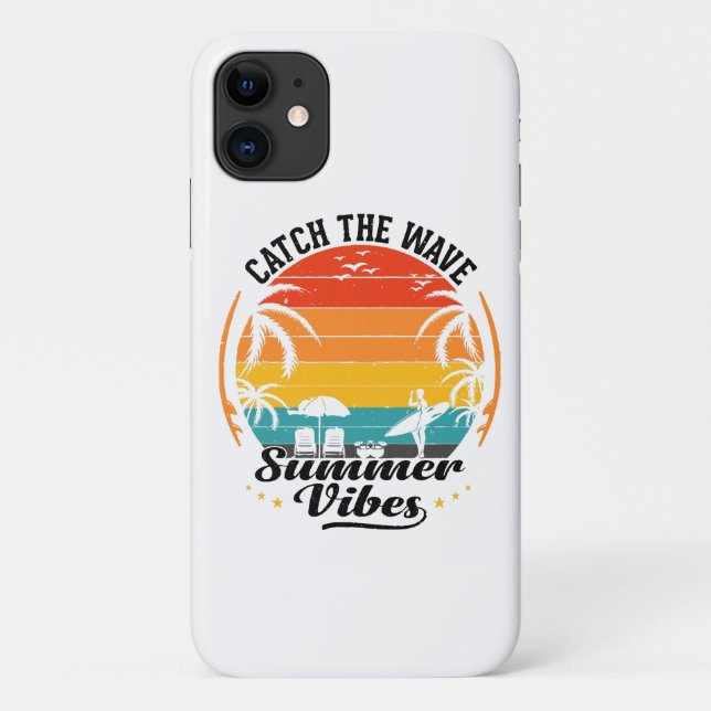Fang die Wave Summer Vibes Case-Mate iPhone Hülle (Rückseite)