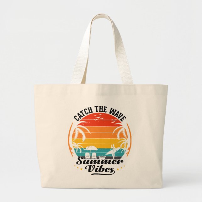 Fang die Wave Summer Vibes Jumbo Stoffbeutel (Vorne)