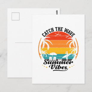 Fang die Wave Summer Vibes Postkarte