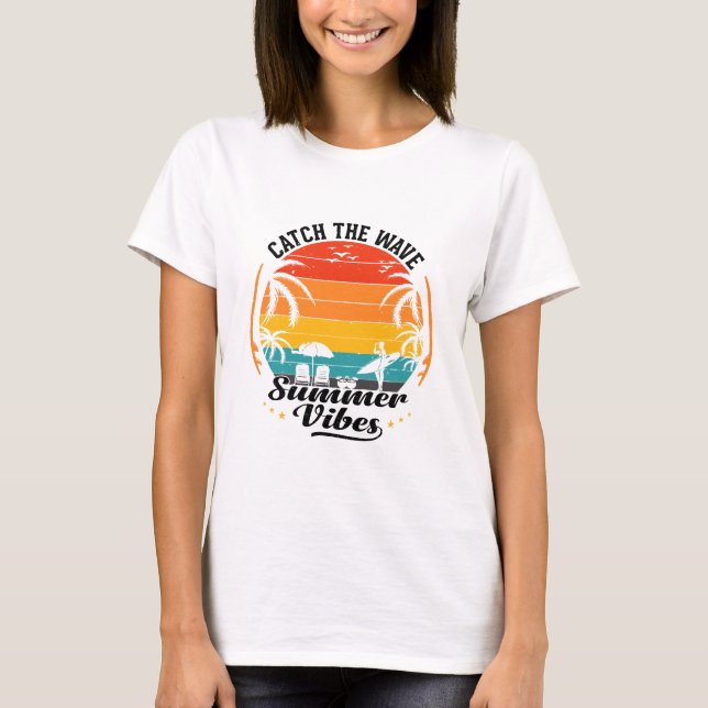 Fang die Wave Summer Vibes T-Shirt (Vorderseite)