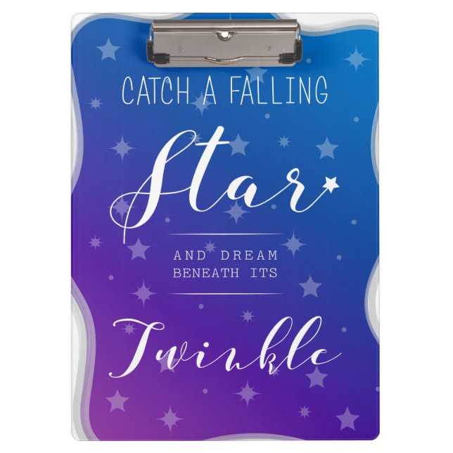 Fang einen Falling Star Klemmbrett (Vorderseite)
