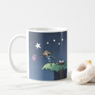Fang einen Stern, der sich stürzt - wünscht Kaffee Kaffeetasse