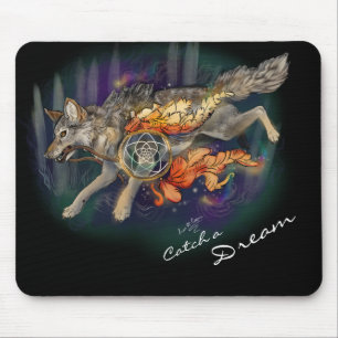 Fang einen Traum, Dreamcatcher Wolf~mousepad Mousepad