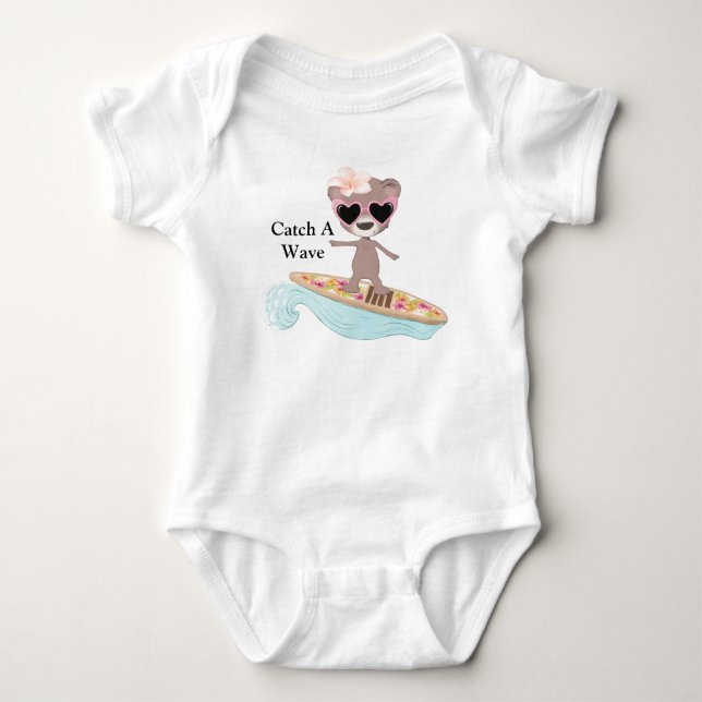 Fang einen Wellenreiter Baby Strampler (Vorderseite)