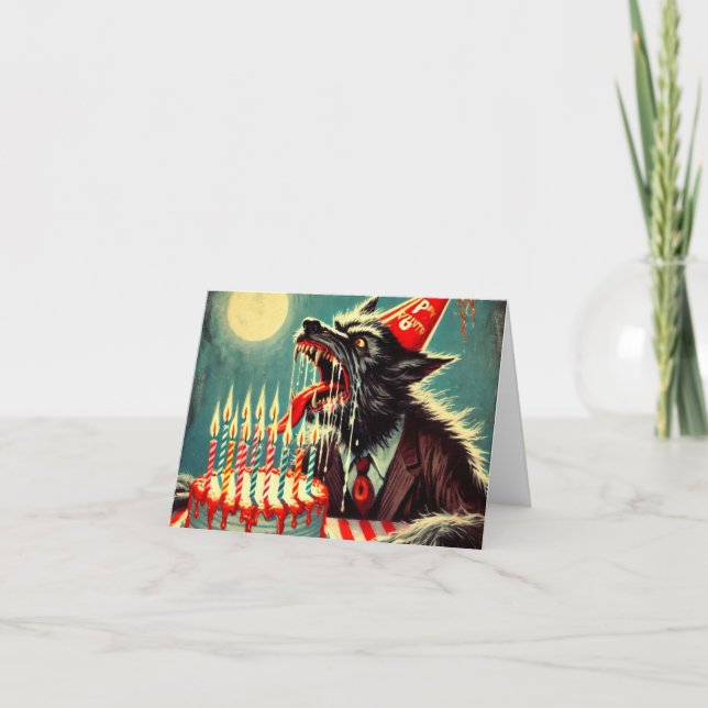 Fang-tastischer Geburtstag Karte (Vorderseite)