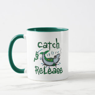 Fang-und Freigabe-Fischen-Shirts Tasse