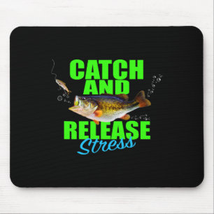 Fang und Freigabe Stress Angeln Fisch für Hob  Mousepad
