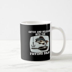 Fang und Freisetzung in den Fisch-Pan-Spaß Kaffeetasse