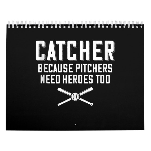 Fang, weil Pitcher Helden zu Baseball brauchen Kalender (Titelbild)