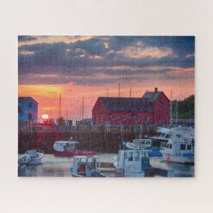 Fangdämmerung im Hafen von Rockport