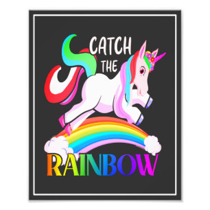 Fange das Regenbogen-Einhorn-Design Fotodruck