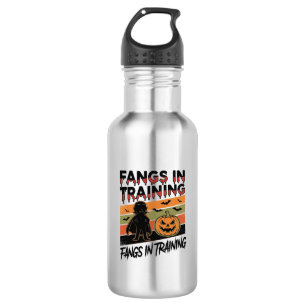 Fänge in Ausbildung Lustiges Vampir Halloween-Shir Edelstahlflasche