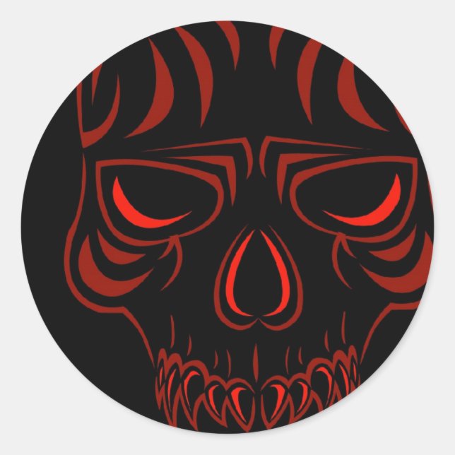 Fanged Skull Stickers (Vorderseite)
