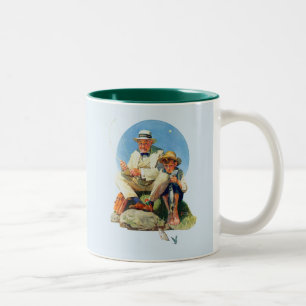 Fangen das große zweifarbige tasse