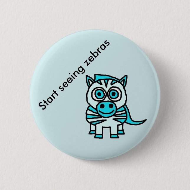 Fangen Sie an, Zebras-Knopf zu sehen Button (Vorderseite)