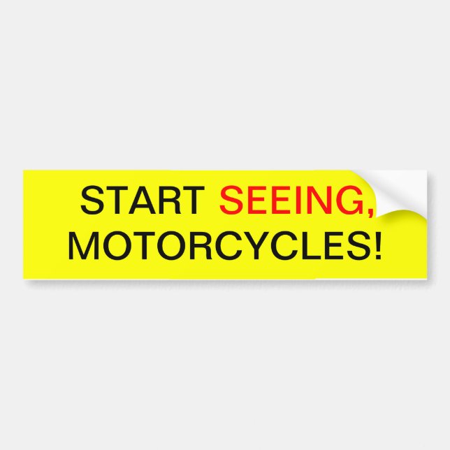 Fangen Sie an zu sehen, Motorräder Autoaufkleber (Vorne)