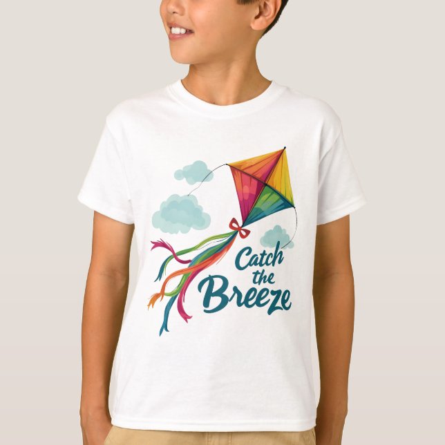 Fangen Sie den Brise-Flying-Drachen T-Shirt (Vorderseite)