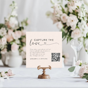 Fangen Sie die Liebe ein! Foto, QR-Code, Hochzeit Begleitkarte