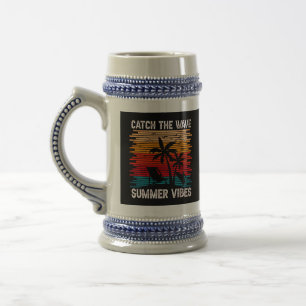 Fangen Sie die Wave Summer Vibes Bierglas