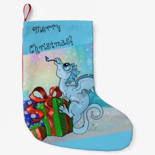Fangen Sie einen Schneeflocke lil Drachen Kleiner Weihnachtsstrumpf