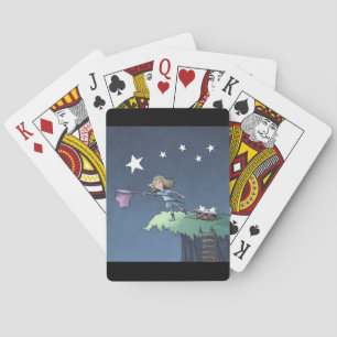 Fangen Sie einen Stern, der sinkt - sammeln Sie Wü Spielkarten