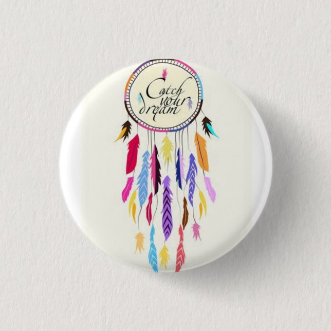 Fangen Sie Ihren Träume Dreamcatcher kleinen Knopf Button (Vorderseite)