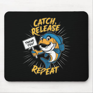Fangen und Freilassen Lustiges Angeln Mousepad