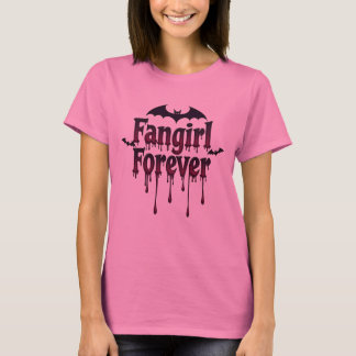 Fangirl Forever Gothic Vampire Bat T - Shirt Desig