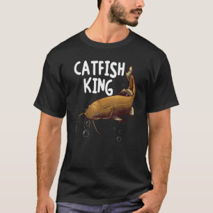 Fangmänner Vater Catfish King Fishing Jäger T-Shirt