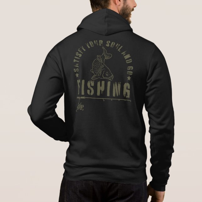 Fangmotivation | Karpfen | zufrieden Hoodie (Rückseite)