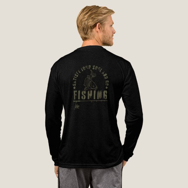 Fangmotivation | Karpfen | zufrieden Tri-Blend Shirt (Voller Rücken)