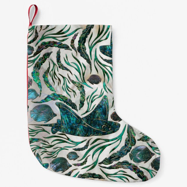 Fangmuster Abalone Kleiner Weihnachtsstrumpf (Vorderseite)