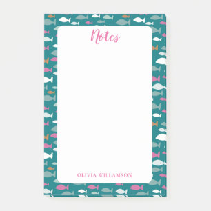 Fangmuster in den Anmerkungen Post-it Klebezettel