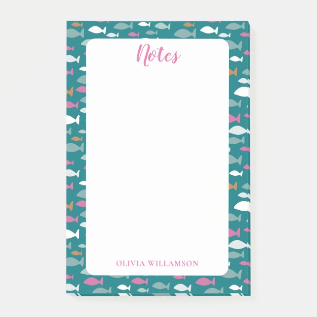 Fangmuster in den Anmerkungen Post-it Klebezettel (Vorderseite)