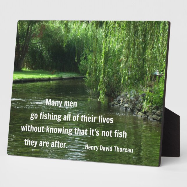 Fangquote von H.D. Thoreau Fotoplatte (Seite)
