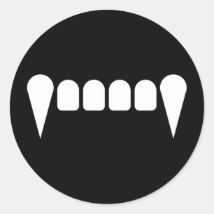 Fangs-Sticker Runder Aufkleber