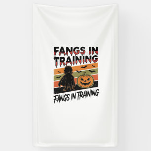 Fangszähne in Ausbildung Lustiges Vampir Halloween Banner