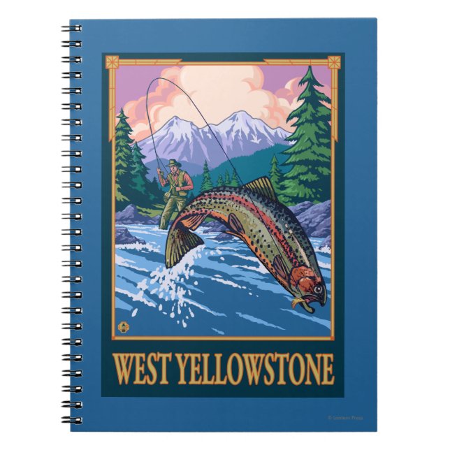 Fangszene - West Yellowstone Notizblock (Vorderseite)