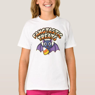Fangtastic Niedlich Bat Halloween Trick oder Trete T-Shirt