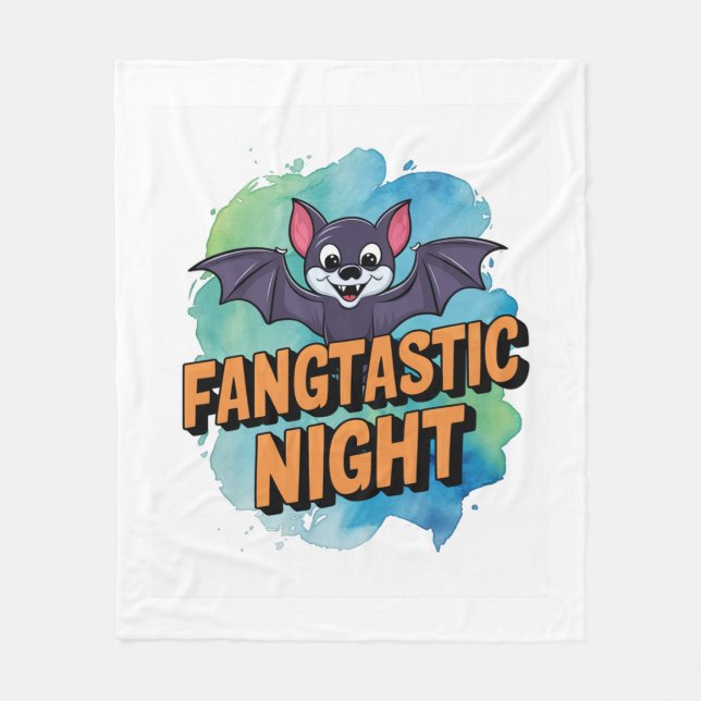 Fangtastische Nacht Fleecedecke (Vorderseite)
