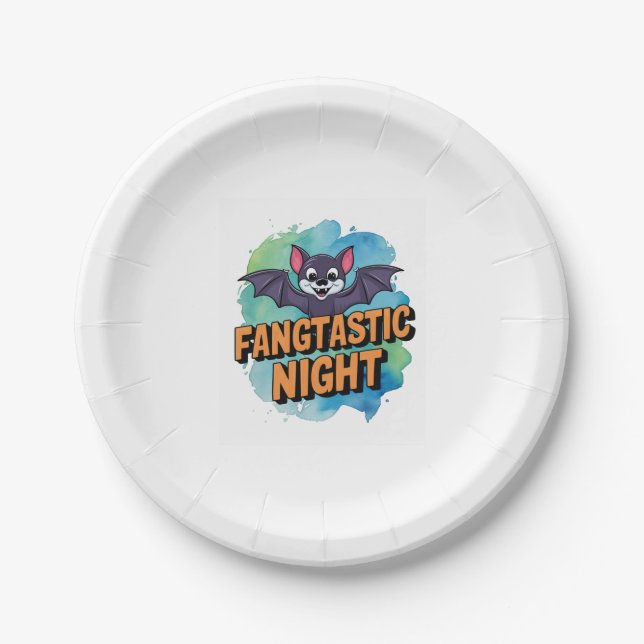 Fangtastische Nacht Pappteller (Vorderseite)