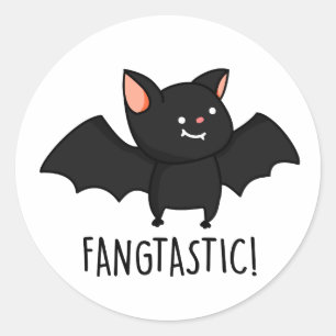 Fangtastischer lustiger Halloween-Wortwitz Runder Aufkleber
