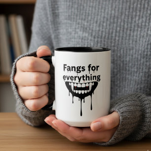 Fangzähne für alles Tasse   Vampire Teeth Hallowee